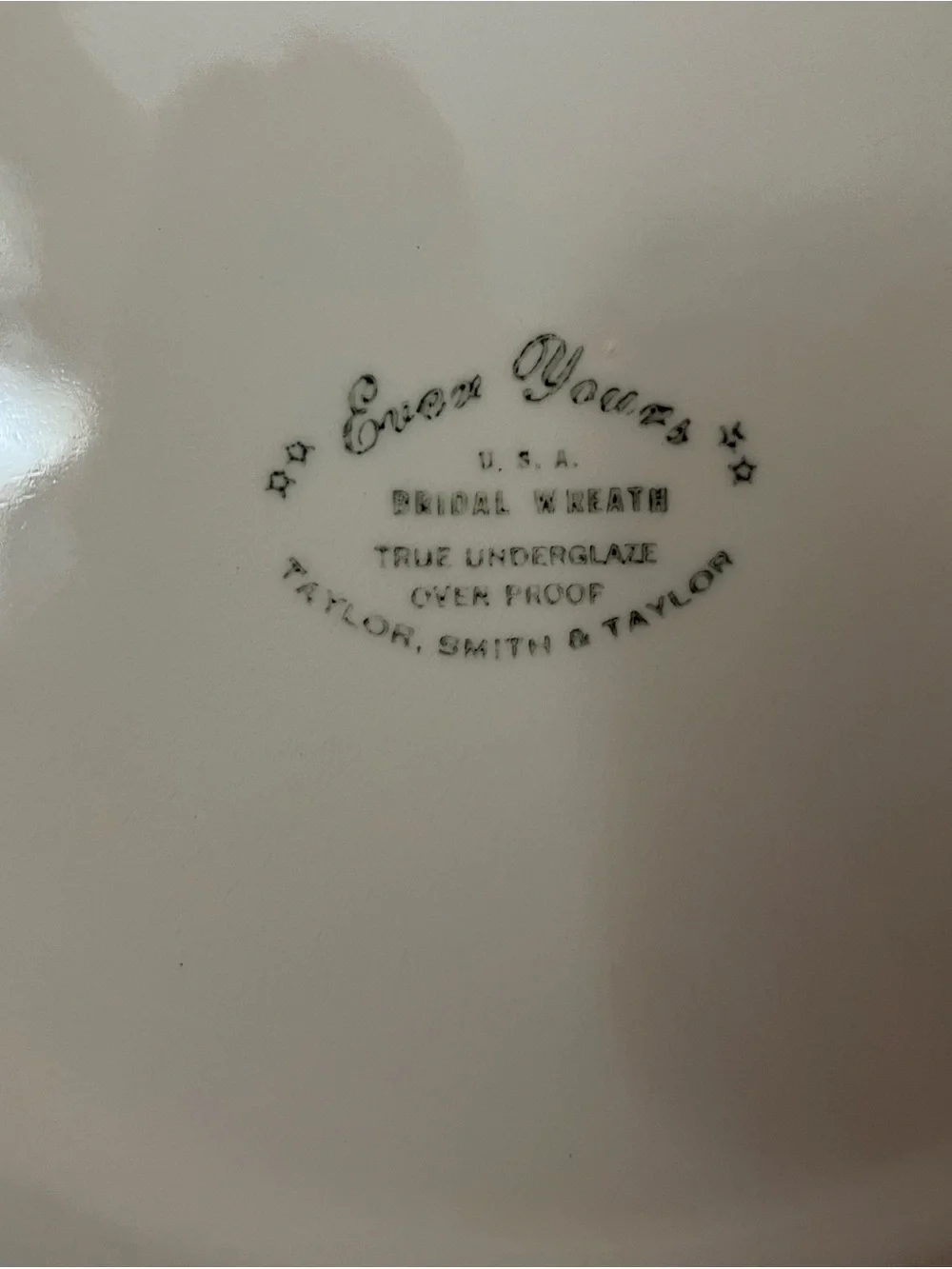 Vintage Taylor Smith & Taylor “Bridal Wreath” dinner plates set of three